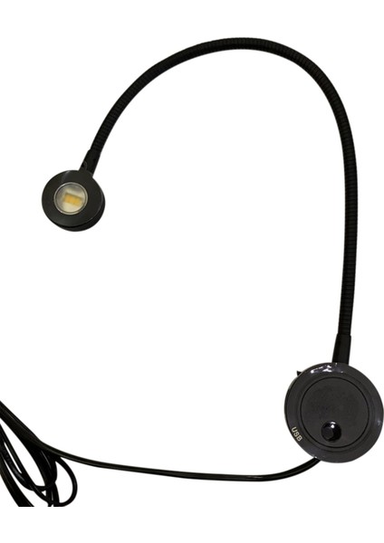 Dizayn LED Aydınlatmalı Yatak Başı Okuma Lambası USB Şarjlı Flex Bükülebilir Mat Siyah modelleri