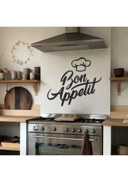 Bon Appetit Afiyet Olsun Yazılı Metal Duvar Tablosu - Modern Ev Dekorasyonları - APT378