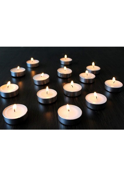 Tealight Mum Beyaz 25' Li Mum