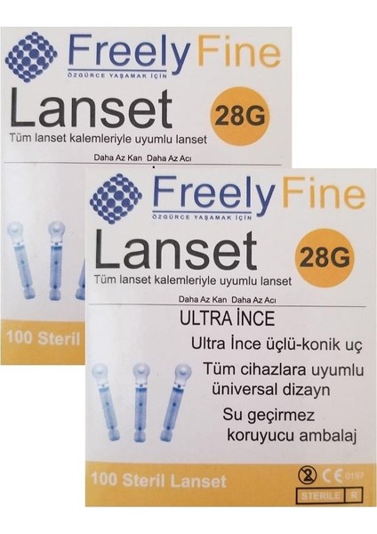 Steril Yassı Lanset 100LÜ 2 Kutu
