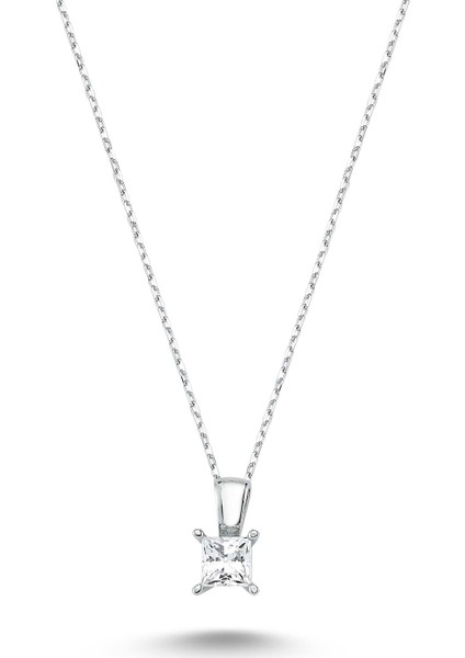 Swarovski Prenses Tek Taş Kolye