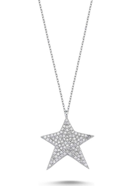 Asimetrik Yıldız Kolye - Rose - Standart - ADA0012-1628