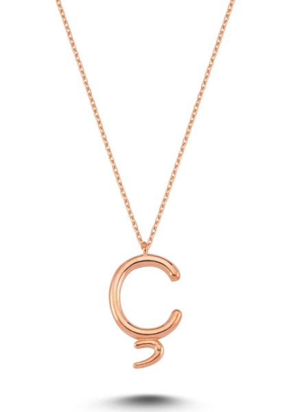 Harfli Gümüş Kolye Rose - Z Harfi - Standart - ALV006-2065