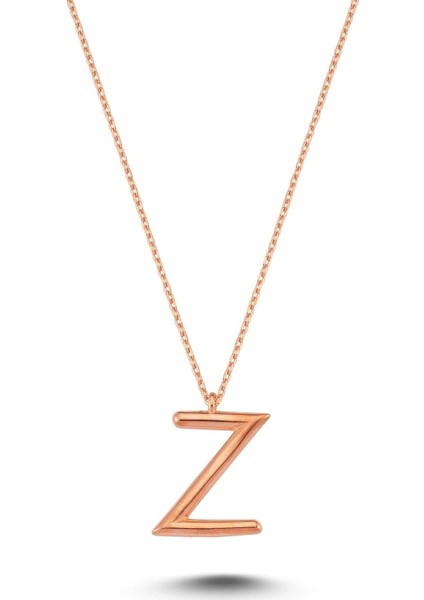 Harfli Gümüş Kolye Rose - Z Harfi - Standart - ALV006-2065