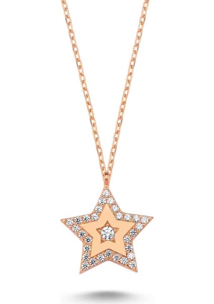 Swarovski Sabah Yıldızı Kolye - Rose - Standart - YNC12638-324