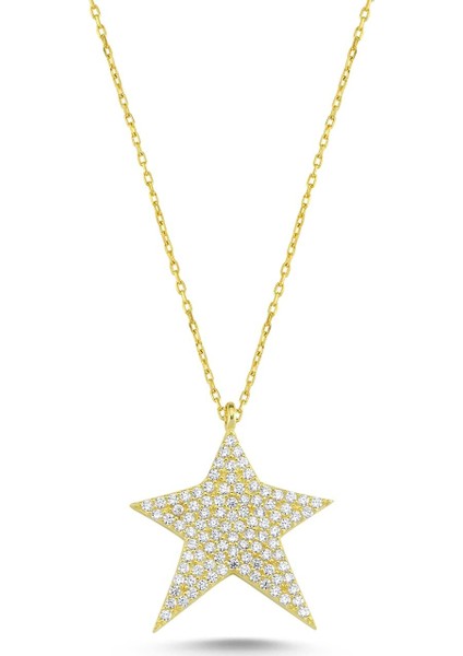 Asimetrik Yıldız Kolye - Rose - Standart - ADA0012-1628