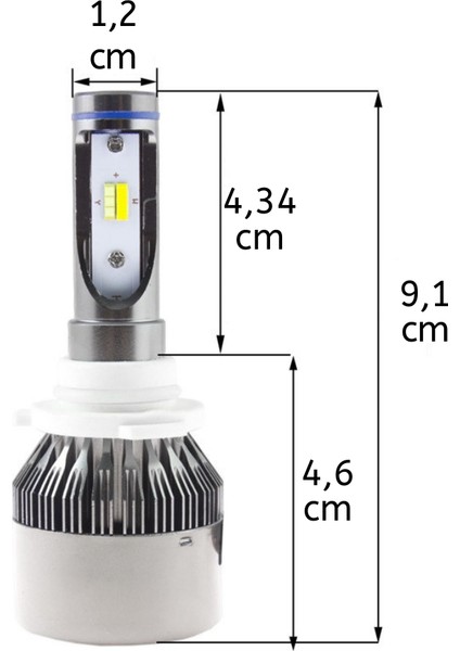 Led Far Ampulü Çift Renk Sarı/Beyaz H1-36W-4800LM-12V / LAAM488-1