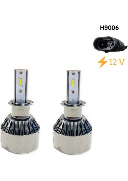 Led Far Ampulü Küçük Kasa Beyaz H9006/36W/4800LM/12 / LAAM906