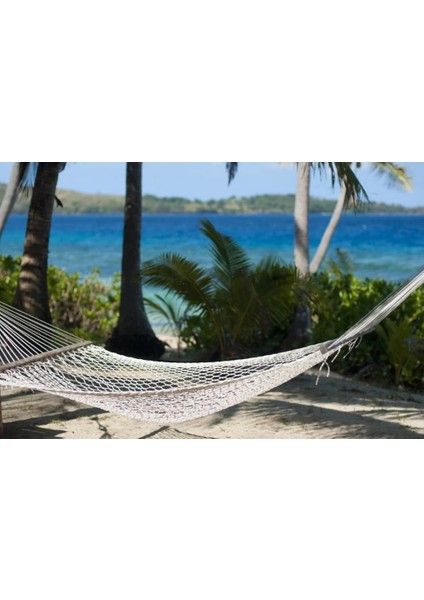 İp Örgülü Ahşap Hamak Büyük Boy