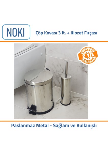 Nokı 3 Lt. Çöp Kovası+Klozet Fırçası fiyatları