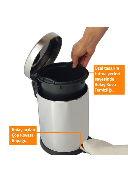 Nokı 3 Lt. Çöp Kovası+Klozet Fırçası modelleri