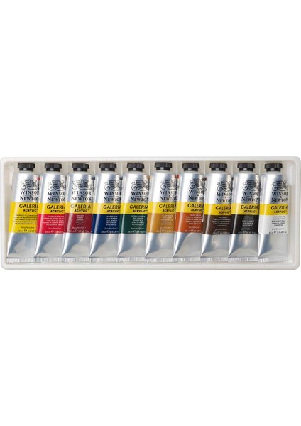 Galeria Akrilik Boya Seti 10 Renk x 60 ml Tüp