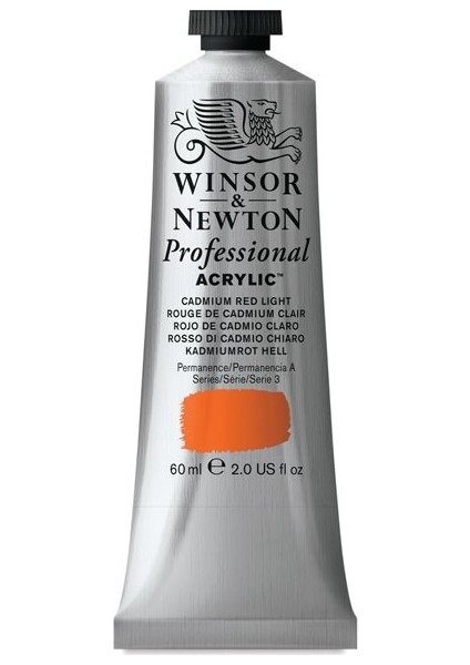 Professional Akrilik Boya 60 ml Cadmium Red Light 100 S.3