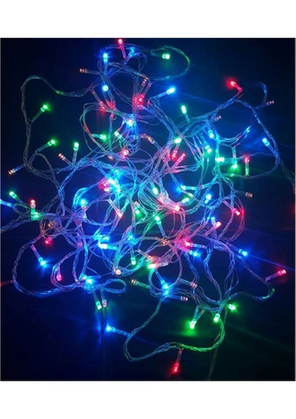 Yılbaşı LED Renkli Işık 8m Rgb Karşışık Renkli 220VOLT Fişli