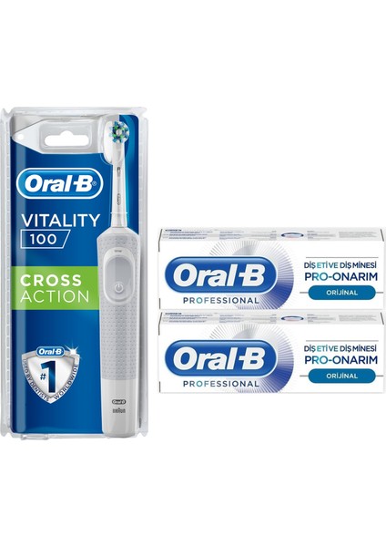Şarjlı Diş Fırçası + Oral- B Diş Macunu x 2