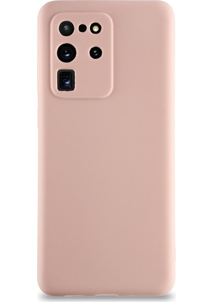 Samsung Galaxy S20 Ultra Kılıf Kamera Korumalı Premier Silikon Kapak Kahverengi