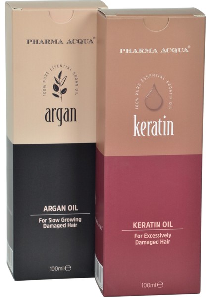 Yıpranmış Saçlar Için Onarıcı Bakım Seti Argan Yağ 100 ml + Keratin Yağ 100 ml