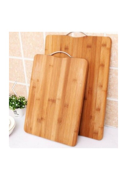 2 Li Takım Bambu Ekmek Kesme Tahtası (26X36)+(20X30) cm