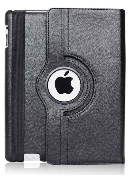 Apple iPad 2 3 4 Kılıf Dönebilen Standlı Kapaklı Kılıf Siyah