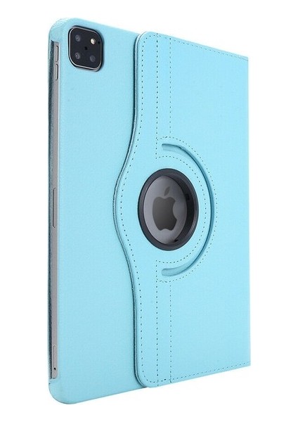Apple iPad Pro 11'' 2020 Kılıf Dönebilen Standlı Kapaklı Kılıf + Cam Ekran Koruyucu Mavi