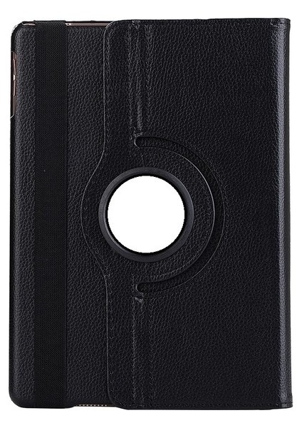 Samsung Galaxy Tab A 10.1" (T580) Kılıf Dönebilen Standlı Kapaklı Kılıf + Cam Ekran Koruyucu Siyah