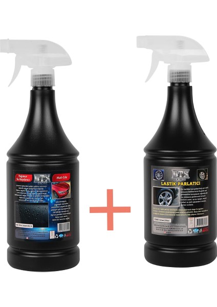 Yağmur Su Kaydırıcı,Hızlı Cila 1lt ( (Lastik Parlatıcı Jel 500 ml )