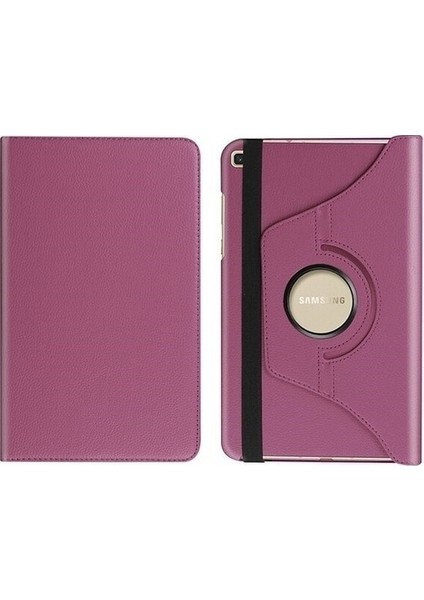 Samsung Galaxy Tab A7 10.4" (T500/T505/T507) 2020 Kılıf Dönebilen Standlı Kapaklı Kılıf + Cam Ekran Koruyucu Mor