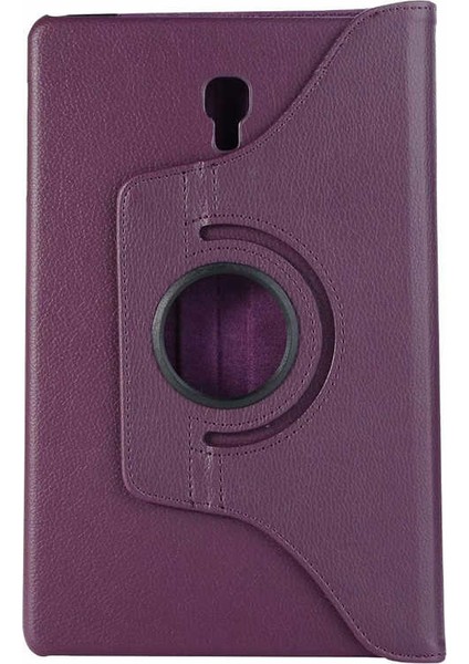 Samsung Galaxy Tab S4 (T830) Kılıf Dönebilen Standlı Kapaklı Kılıf + Cam Ekran Koruyucu Mor