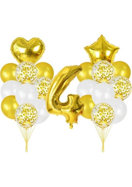 4 Yaş Gold balon Seti