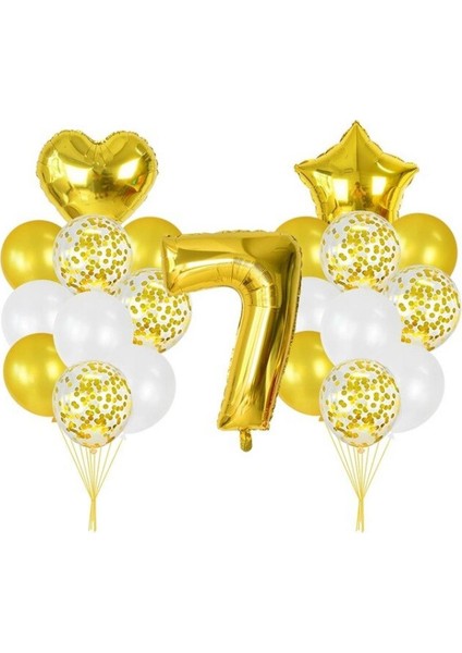 7 Yaş Gold balon Seti