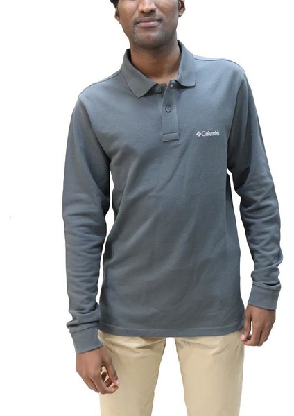 M Cascade Range Solid Ls Polo Erkek T-Shirt CS0099