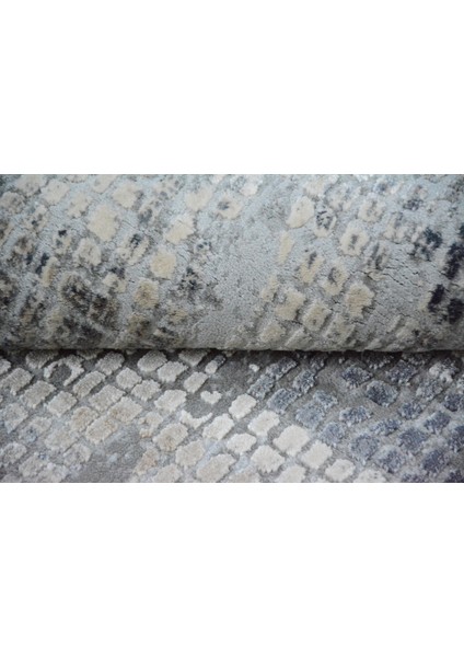 Ipekyün Modern Ince Dokulu Gri Lacivert Tozmayan Dokuma Halı 4 Mevsim modelleri