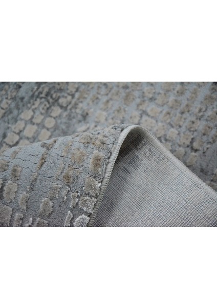 Ipekyün Modern Ince Dokulu Gri Lacivert Tozmayan Dokuma Halı 4 Mevsim fırsatları