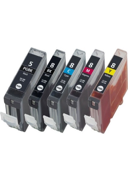 Xplus® Canon Pixma IP4300 Kartuş Set 5 Renk Takım Pg-5 Clı-8