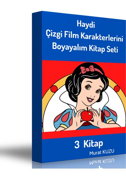 Haydi Çizgi Film Karakterlerini Boyayalım Kitap Seti -3 Kitap
