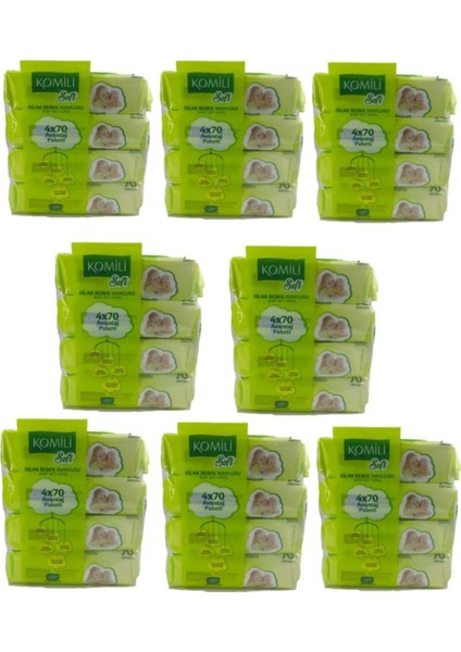 Islak Havlu Soft 4'lü 70 Yaprak x 8'li