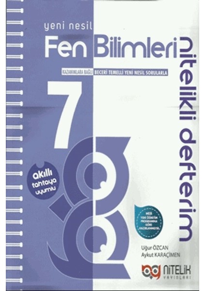 Nitelik Yayınları 7. Sınıf Yeni Nesil Fen Bilimleri Nitelik Yayınlarıli Defterim