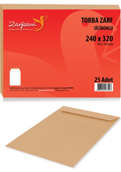 Torba Zarf Formula 90 gr 24 x 32 cm 25'li fiyatları