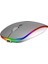 SMW-306R Gümüş 1600DPI Şarjlı Kablosuz Mouse Rgb Mouse 1