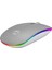 SMW-306R Gümüş 1600DPI Şarjlı Kablosuz Mouse Rgb Mouse 3