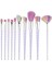 10 Lu Unicorn Makyaj Fırça Set Gökkuşağı Kıl Spiral Saplı Karıştırma Toz Göz Farı Makyaj 3