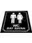 Wc Tuvalet Tabelası Bay Bayan Yönlendirme Levhası 10 cm x 12 cm 1