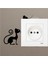 Kedi Fare Sticker Priz Folyo Sticker 2