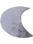 Yumuşak Yıkanabilir Ay Şekilli Gri Post Halı 2