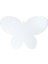 Yumuşak Yıkanabilir Kelebek Şekilli Beyaz Post Halı 1