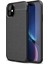 Apple iPhone 11 (6.1'') Kılıf Ultra Korumalı Deri Desenli Lüx Niss Silikon Kılıf + Cam Ekran Koruyucu Siyah 1