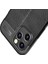 Apple iPhone 11 Pro (5.8'') Kılıf Ultra Korumalı Deri Desenli Lüx Niss Silikon Kılıf Siyah 3