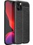- iPhone 12 Pro Max - Kılıf Deri Görünümlü Auto Focus Karbon Niss Silikon Kapak 1