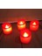 3 Lü LED Dumansız Pilli Mum Işık Kırmızı 3