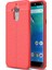 General Mobile Gm 8 Kılıf Ultra Korumalı Deri Desenli Lüx Niss Silikon Kılıf + Nano Ekran Koruyucu Kırmızı 1